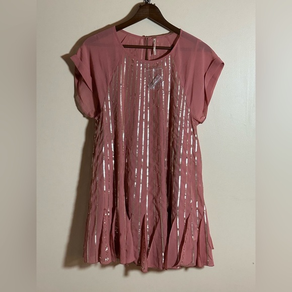 NWOT FREE PEOPLE Mint Julep Mini Dress Pink Small - Picture 4 of 9
